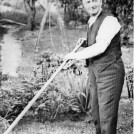 Photo:Francis Edward Law known as  "Pop" in garden of 220 Wrythe Lane