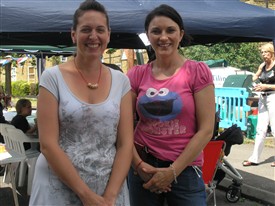 Photo:Marie and Charlie organisers of the Winchcombe Road Big Lunch