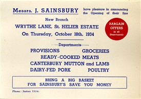 Photo:Advertising the opening of the new Sainsbury store
