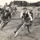 Photo:Cycling on a makeshift track