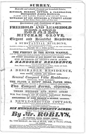 Photo:Title page of 1828 sale catalogue