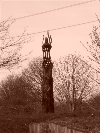 Photo:Wooden Sculpture by Robertsbridge Road